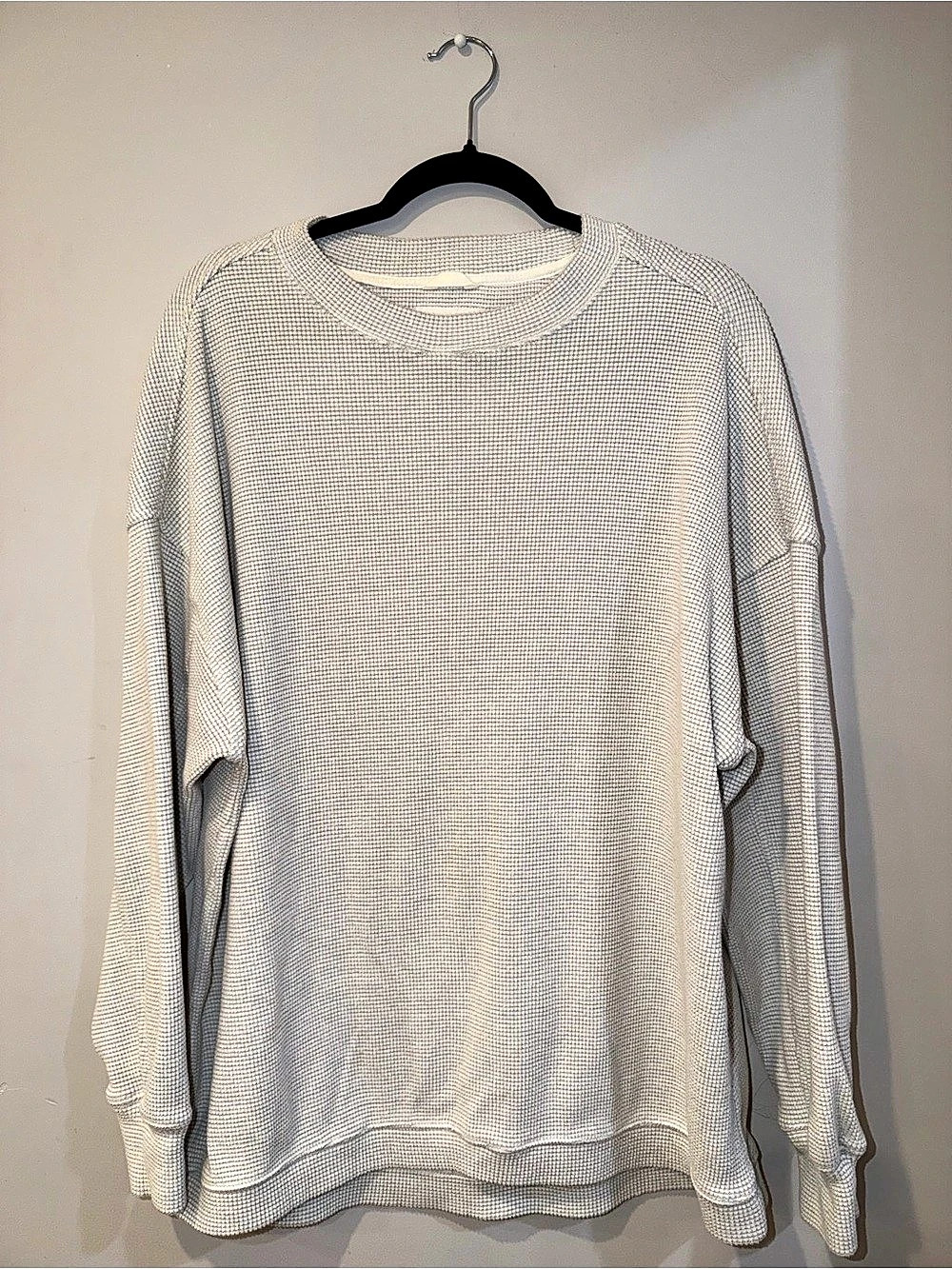 Aerie Waffle Knit Oversized Crewneck